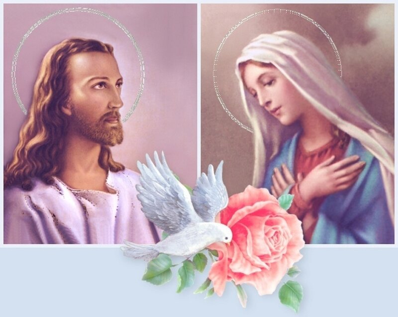 Jesus and Mary with Dove
