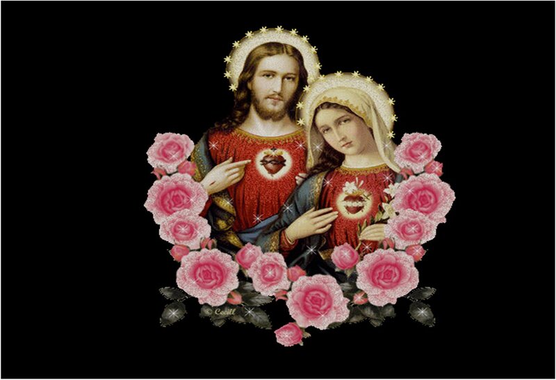 Jesus and Mary with Roses