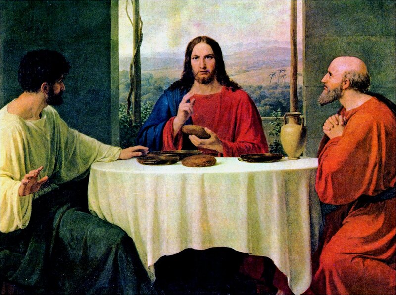 Jesus and Two Disciples