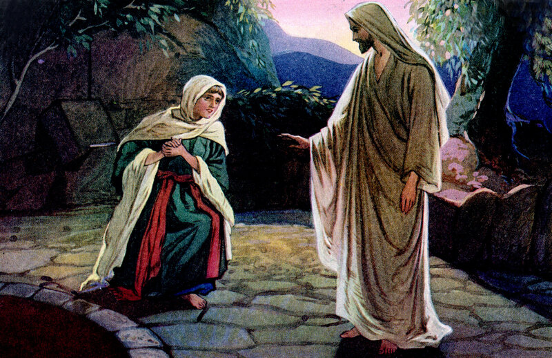 Jesus and Woman at Well — Brown