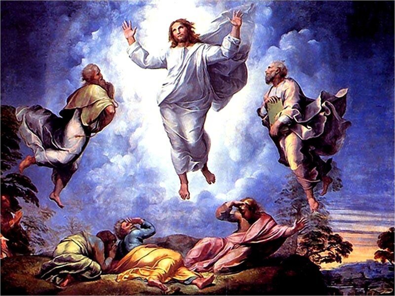 Jesus Ascending to Heaven — Blue