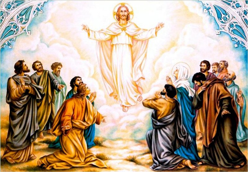 Jesus Ascending to Heaven — White, Divine