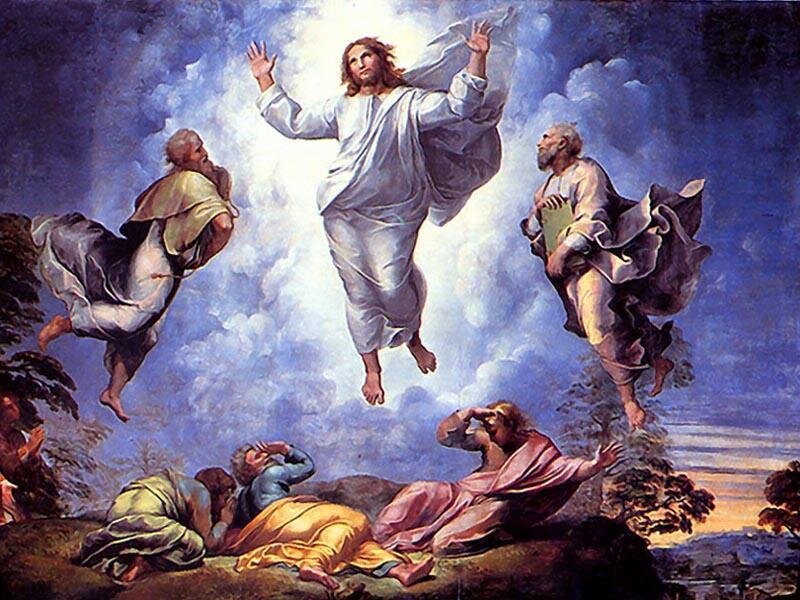 Jesus Ascending with Disciples