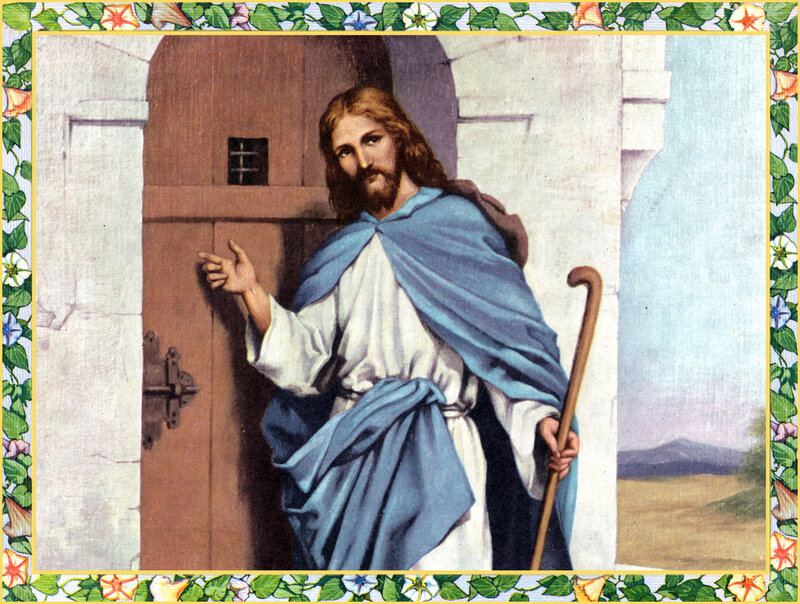 Jesus at a Door — Blue