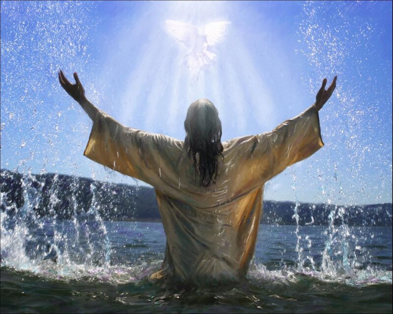 Jesus at baptism