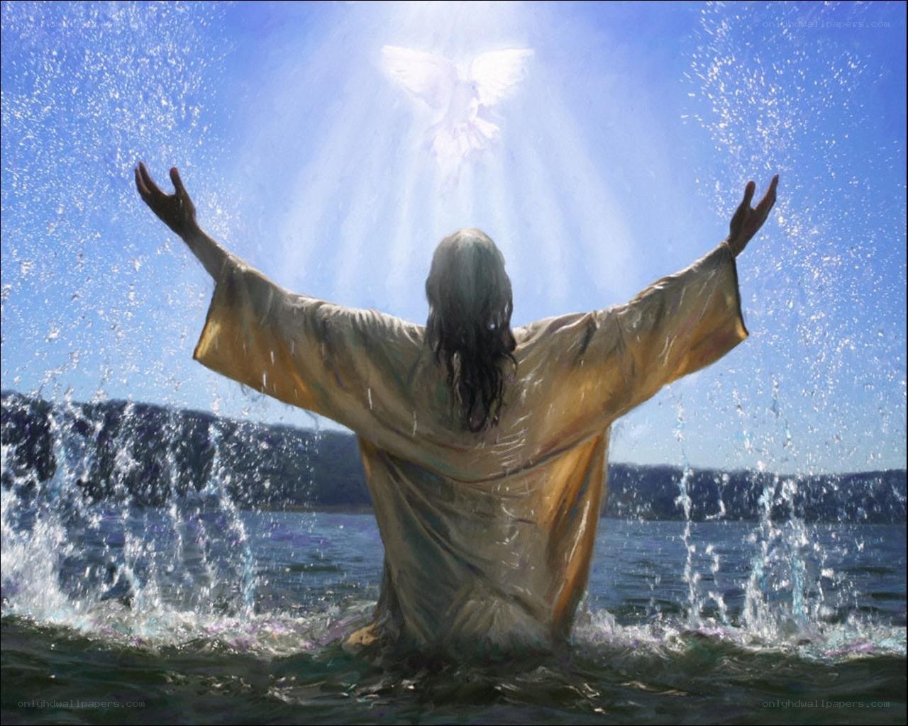 Jesus at baptism