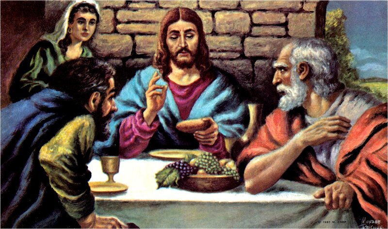 Jesus at the Last Supper — Blue