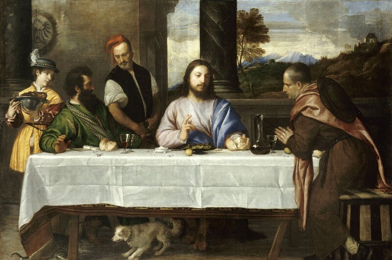 Jesus at the Last Supper — White