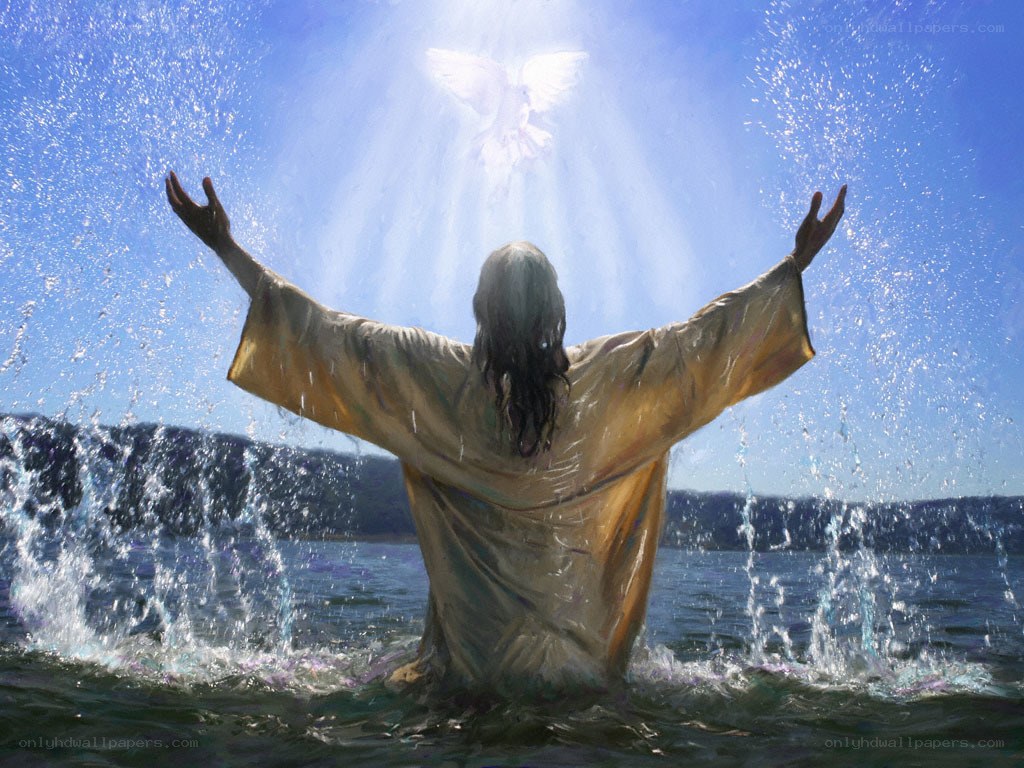 Jesus baptized in the Jordan