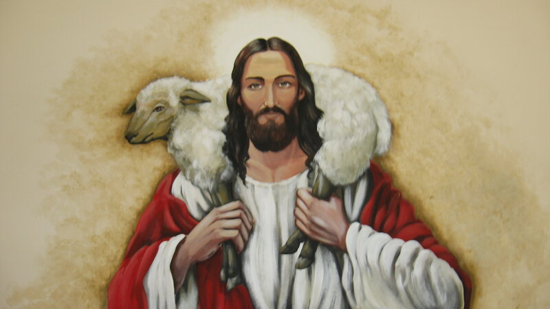 Jesus Carrying a Lamb — White