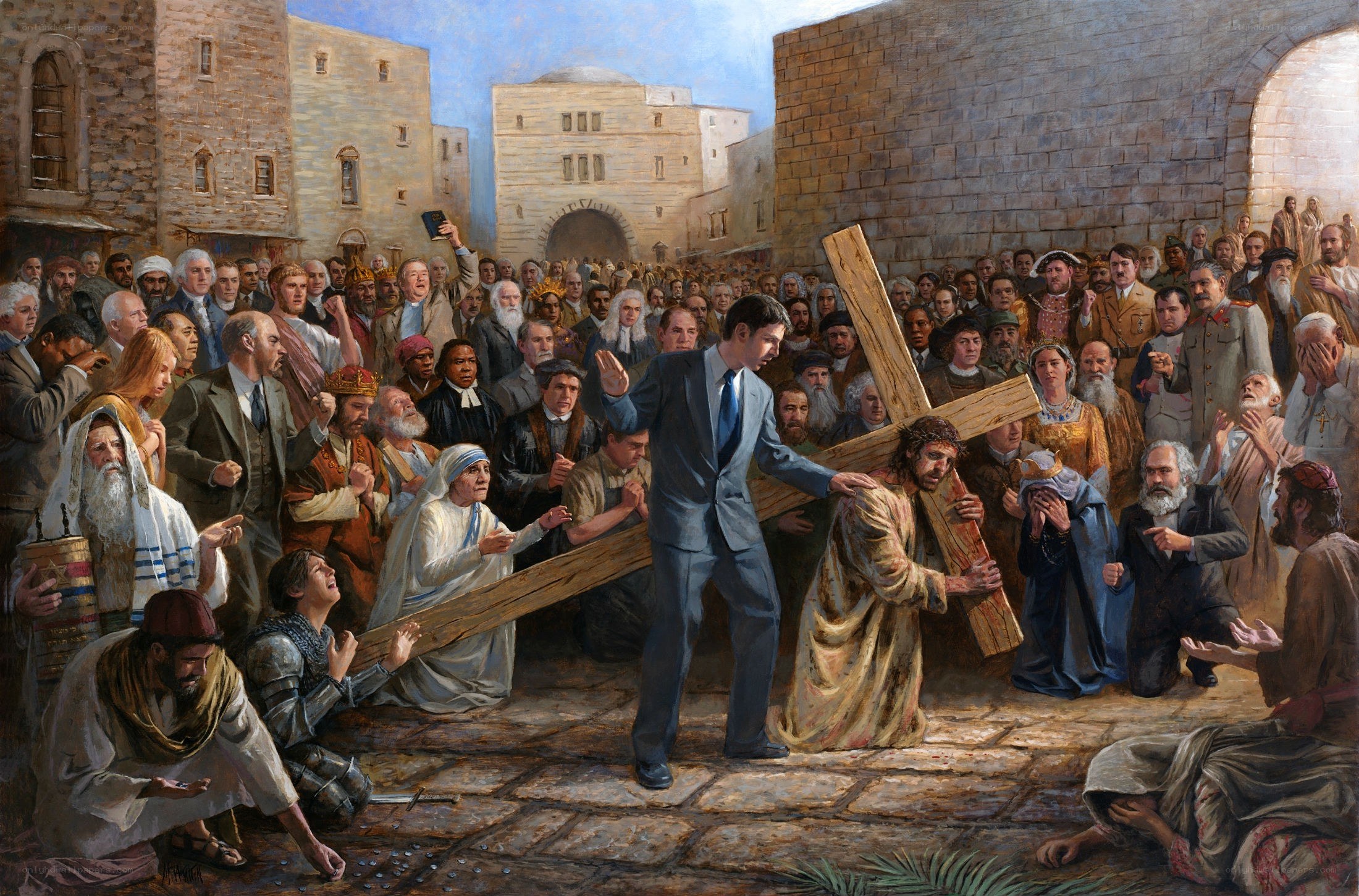 Jesus carrying the cross