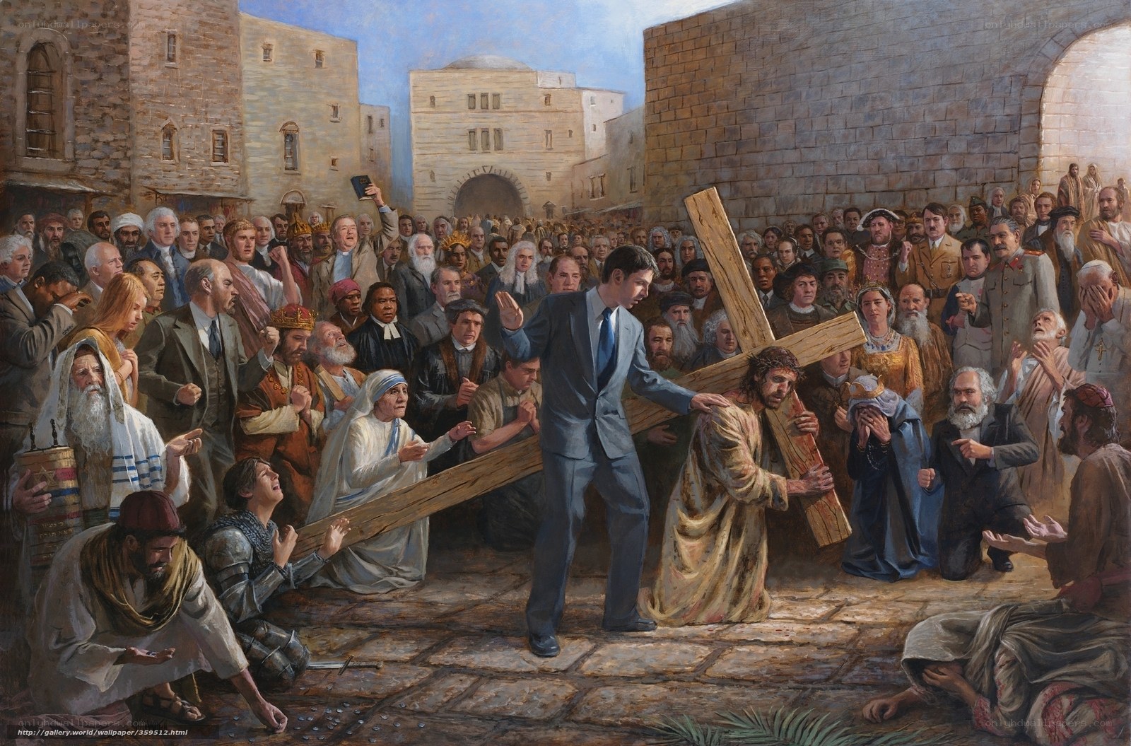 Jesus carrying the cross