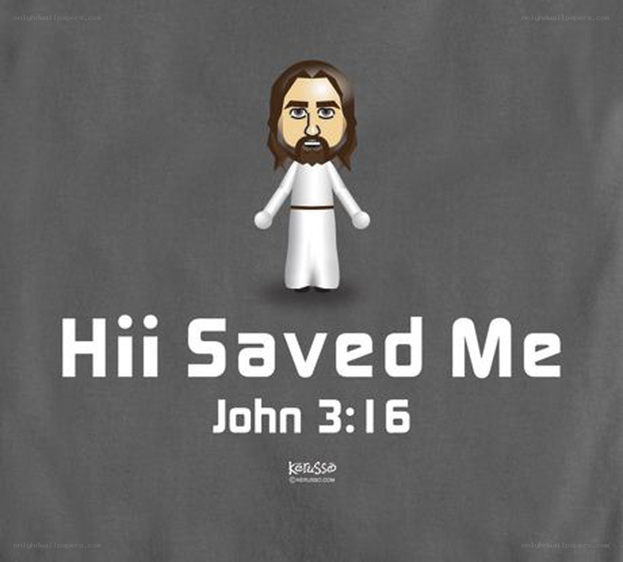 Jesus cartoon with Bible verse