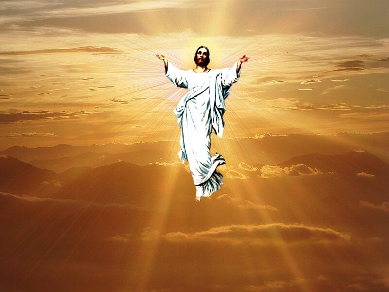 Jesus Christ Ascending — Gold, Dramatic