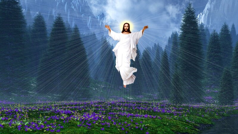 Jesus Christ Ascending — White, Serene