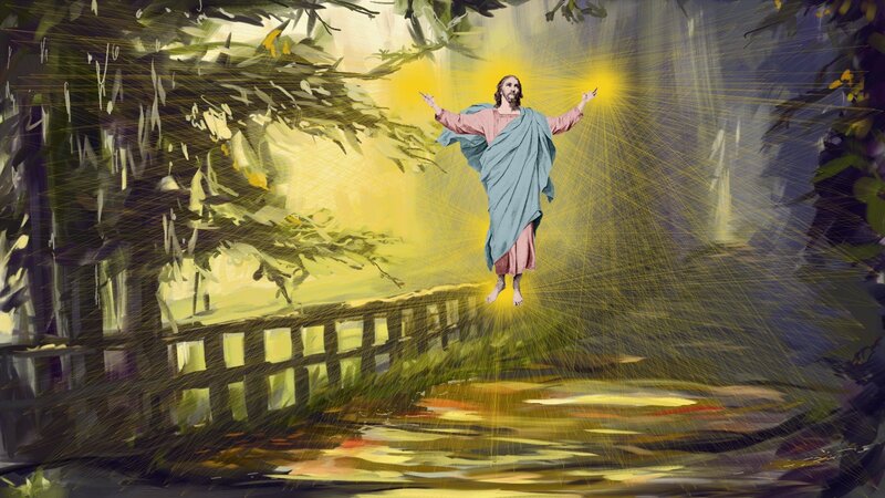 Jesus Christ Ascending — Yellow