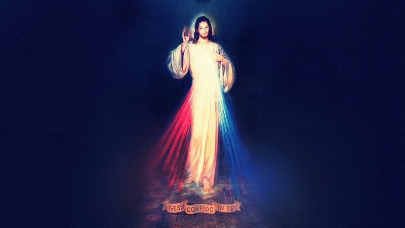 Jesus Christ Figure — Blue, Dramatic, Night, Painting