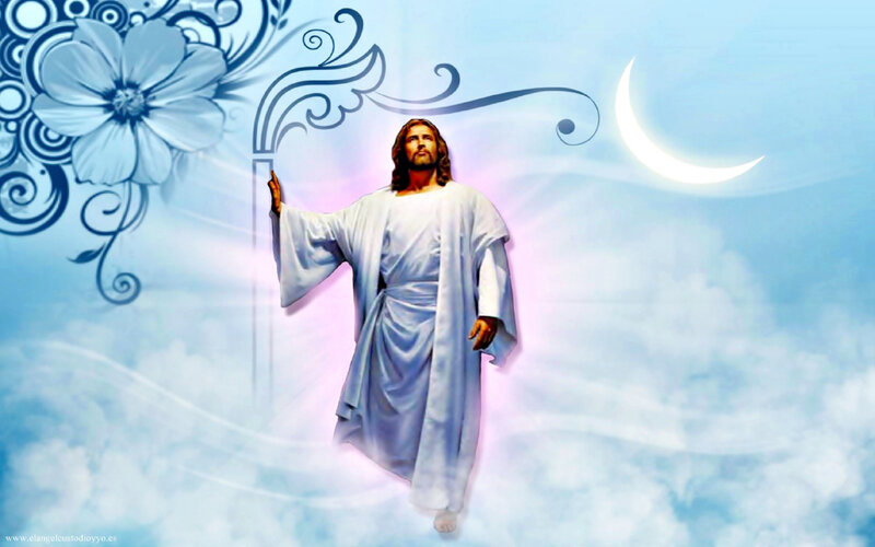 Jesus Christ Figure — Blue, Serene, Night