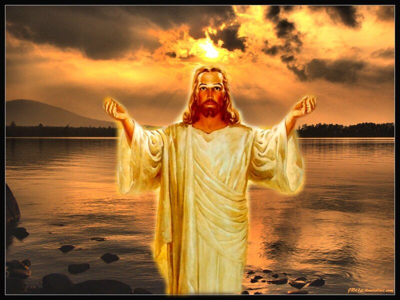 Jesus Christ Figure — Gold, Dramatic
