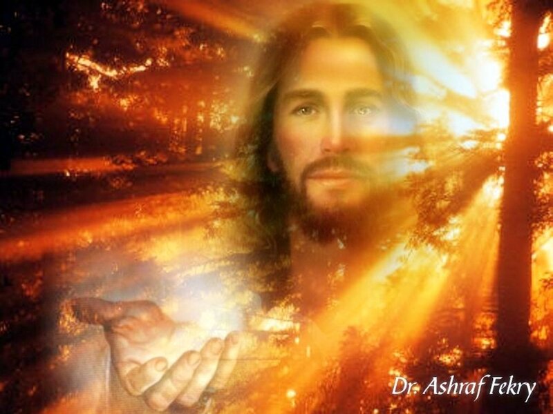 Jesus Christ Figure — Orange, Dramatic, Sunset, Digital Art
