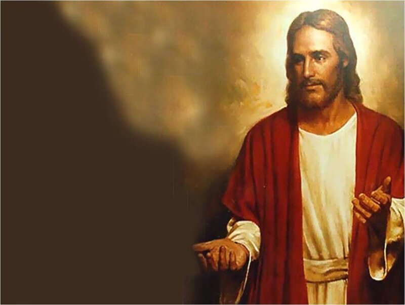 Jesus Christ Figure — Red, Serene, Painting
