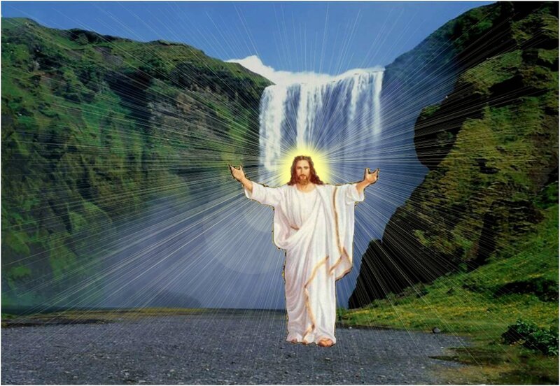 Jesus Christ Figure — White, Dramatic, Afternoon, Digital Art