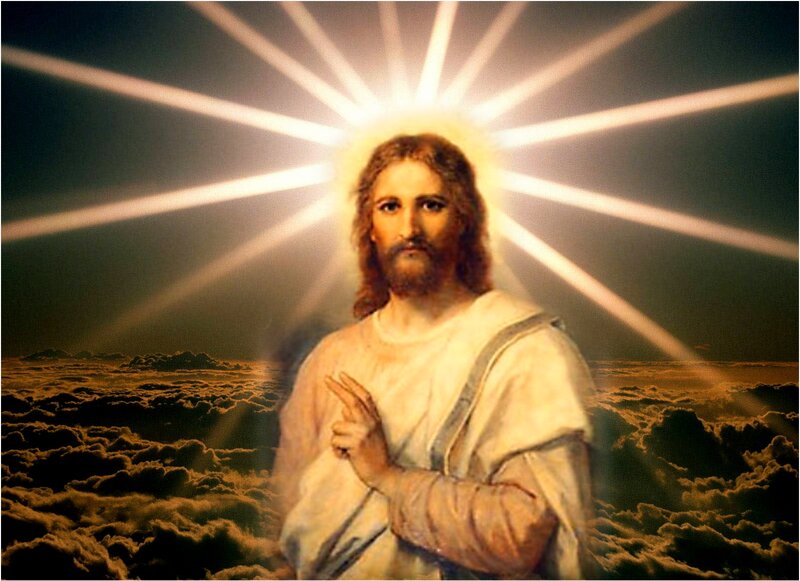 Jesus Christ Figure — White, Dramatic, Painting, Halo