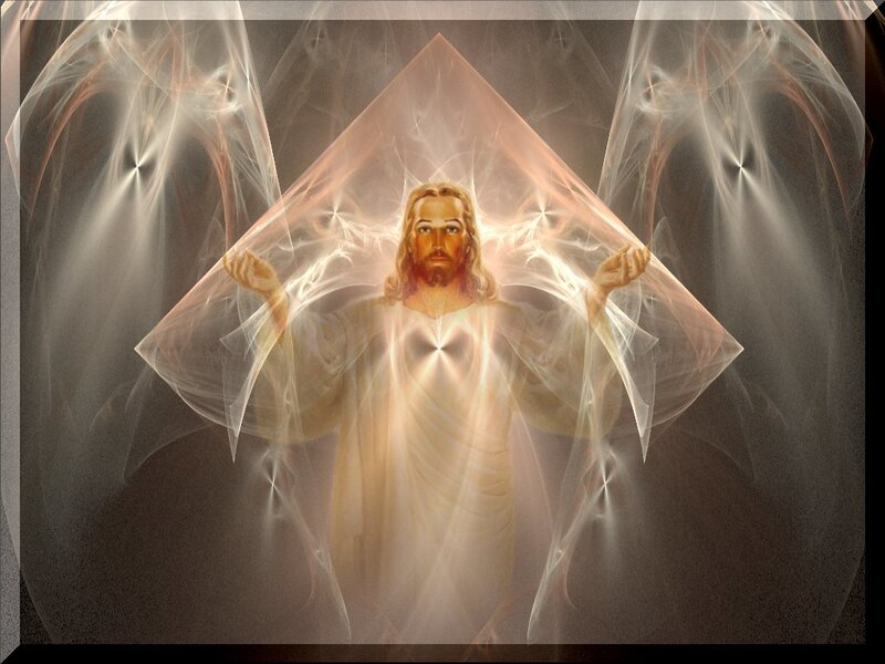 Jesus Christ Figure — White, Serene, Digital Art, Light