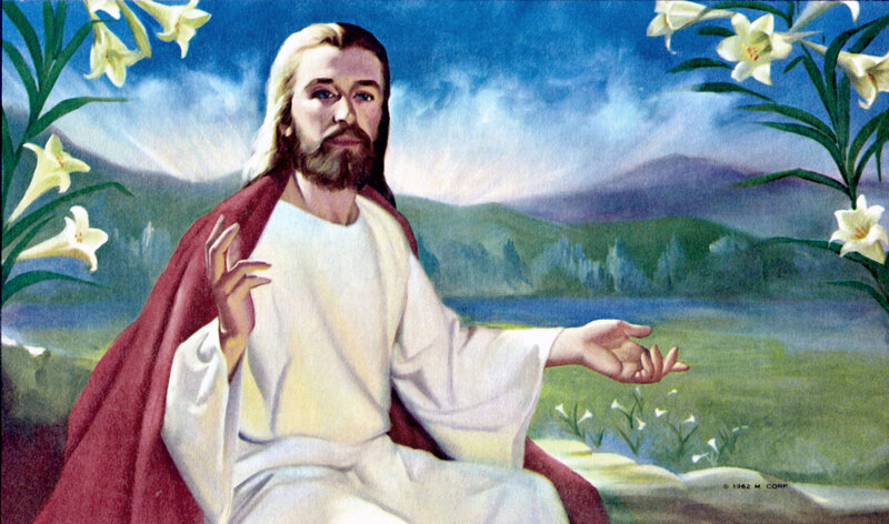 Jesus Christ Figure — White, Serene, Illustration