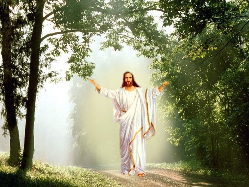 Jesus Christ Figure — White, Serene, Morning