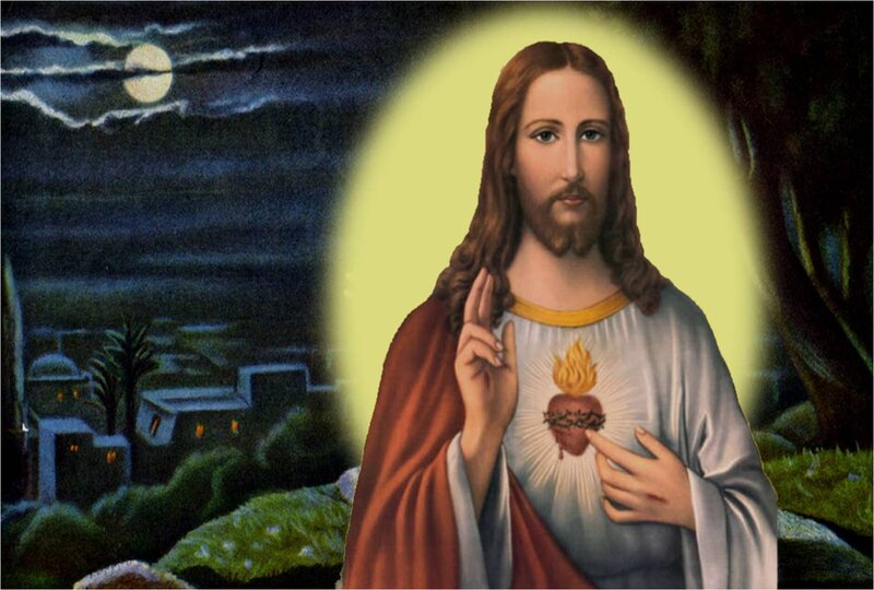 Jesus Christ Figure — White, Serene, Night