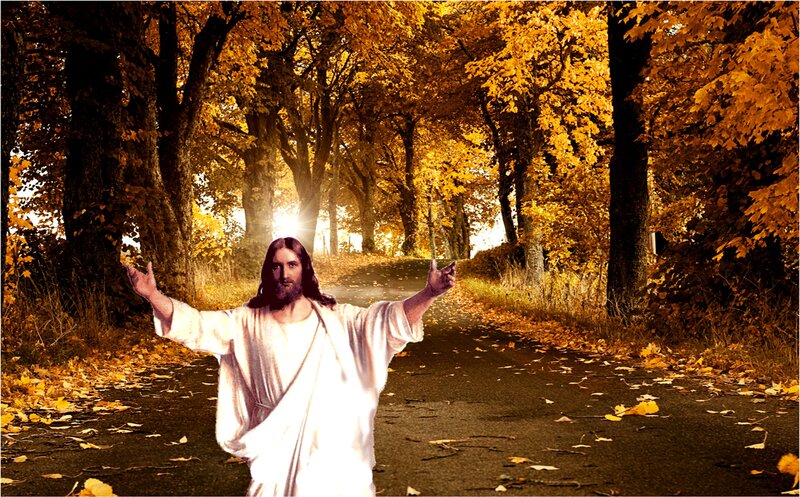 Jesus Christ Figure — Yellow, Serene