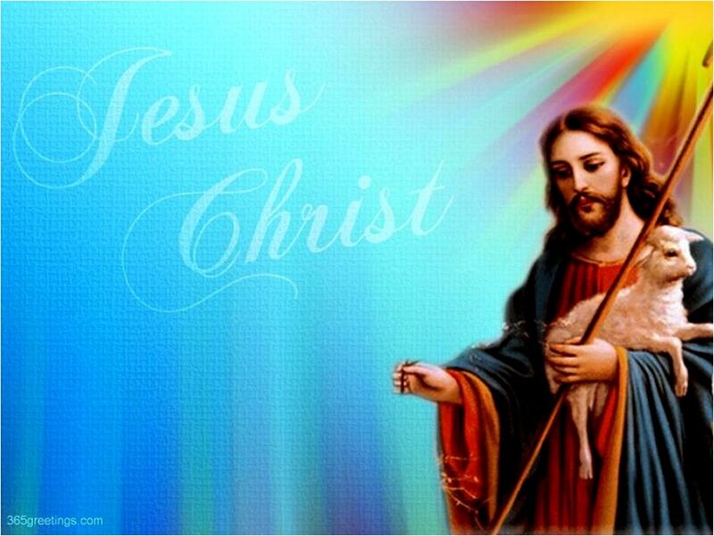 Jesus Christ Holding Lamb