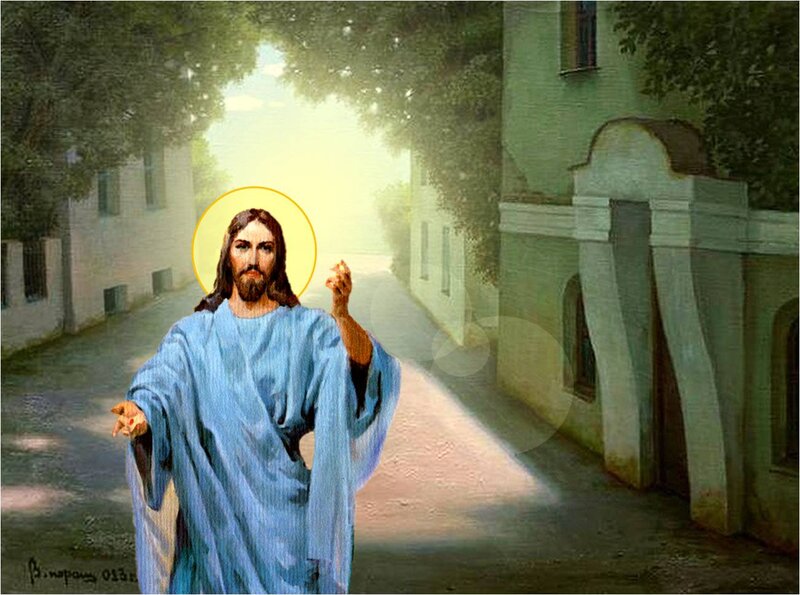 Jesus Christ in Blue Robe