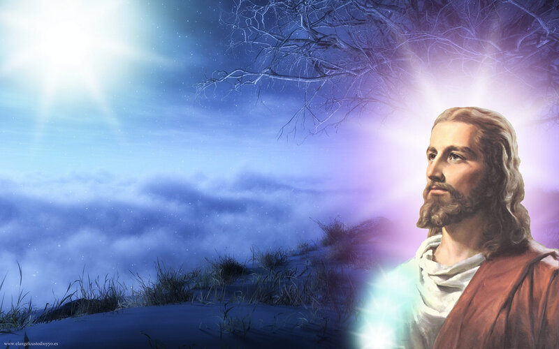 Jesus Christ in Celestial Scene