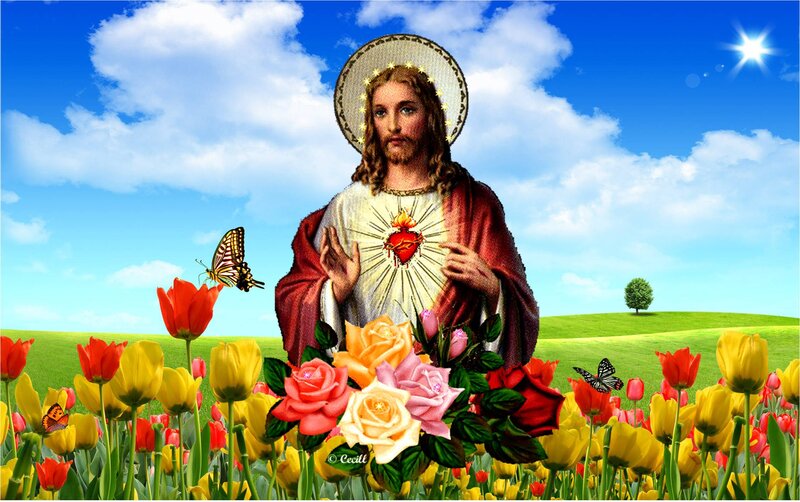 Jesus Christ in Field — Blue