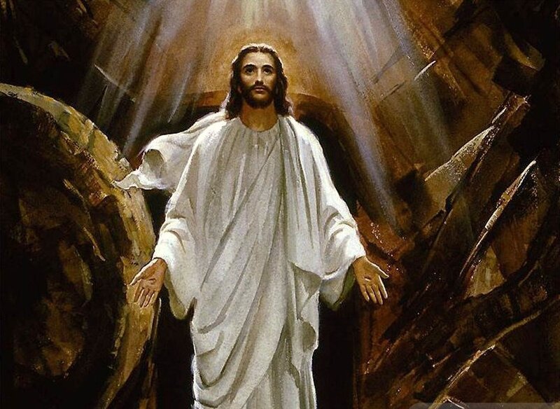 Jesus Christ in White Robe — Dramatic