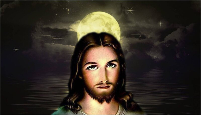 Jesus Christ Portrait — Black, Dramatic
