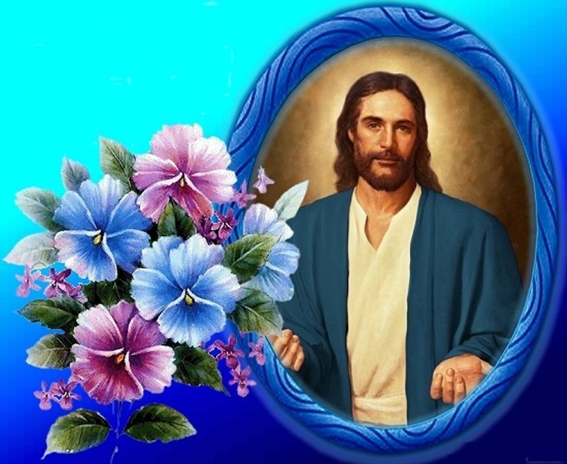 Jesus Christ Portrait — Blue