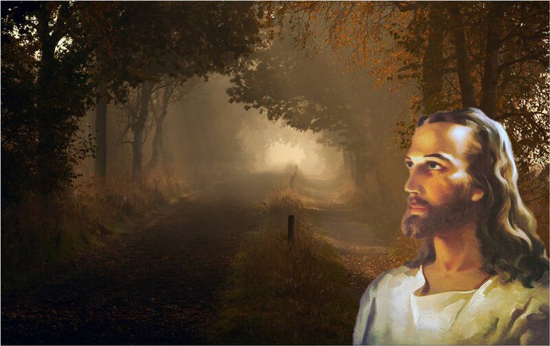 Jesus Christ Portrait — Brown, Serene, Autumn