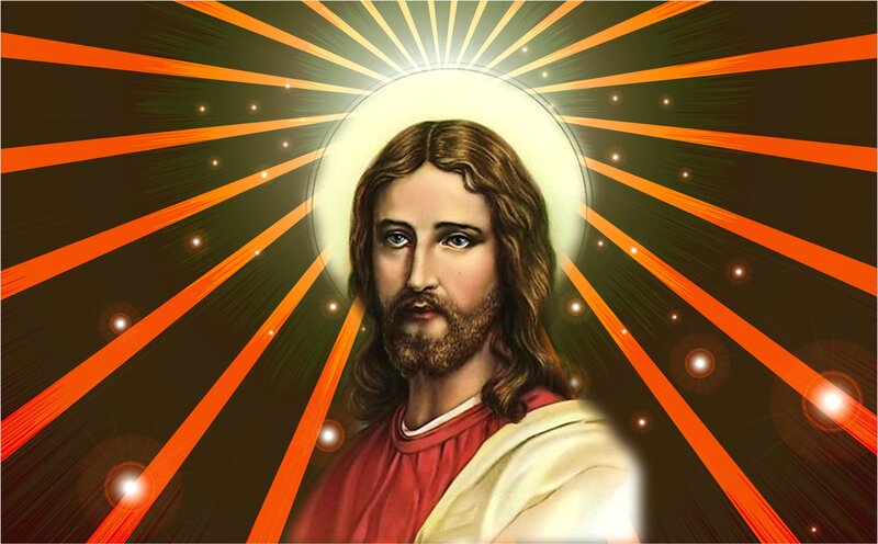 Jesus Christ Portrait — Orange, Divine