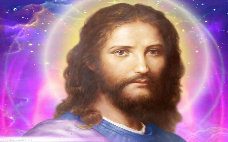 Jesus Christ Portrait — Purple, Serene