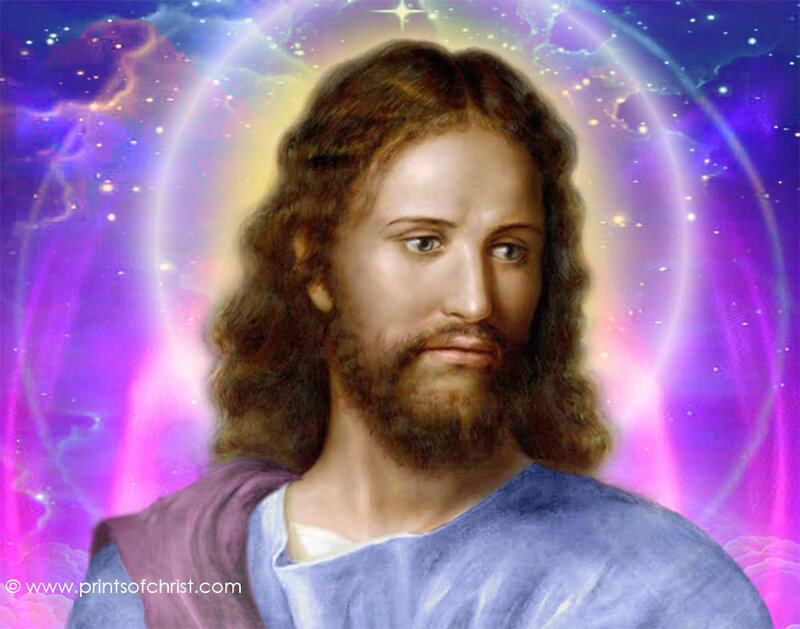 Jesus Christ Portrait — Purple