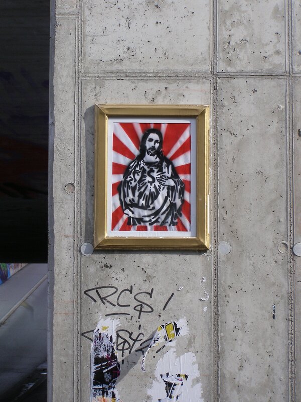 Jesus Christ Portrait — Red, Dramatic, Afternoon