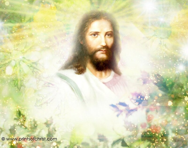 Jesus Christ Portrait — White, Serene, Digital Art