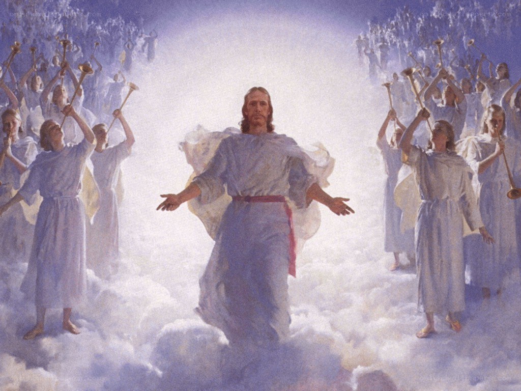 Jesus Christ with angels