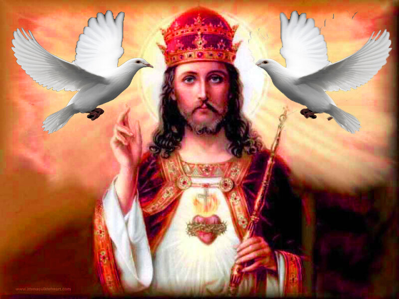 Jesus Christ with Doves