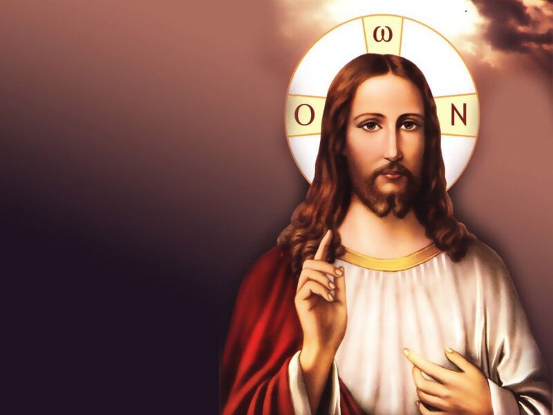 Jesus Christ with Halo — White