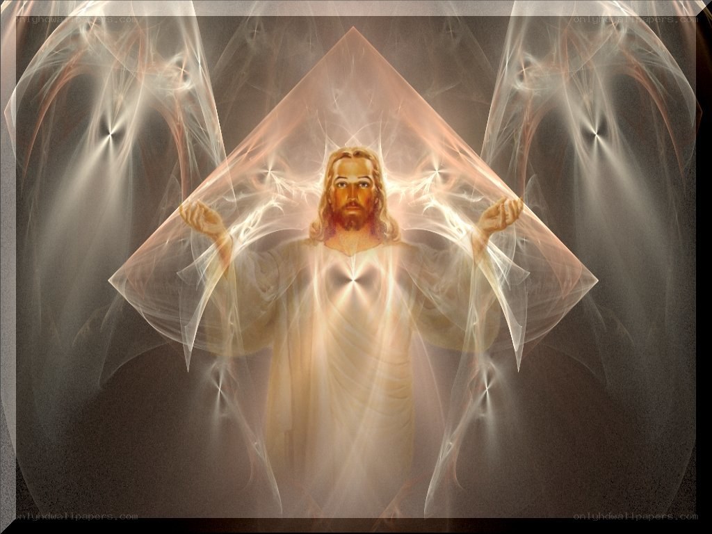 Jesus Christ with radiant light