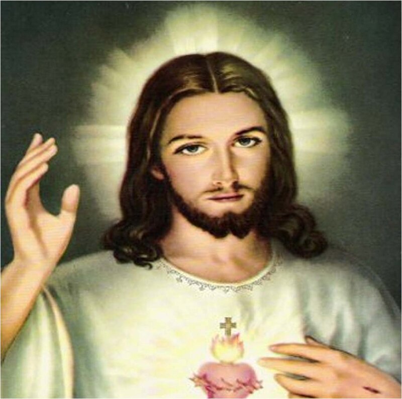Jesus Christ with Sacred Heart — White